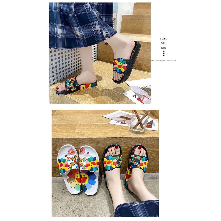 Dép Đi Biển Thoáng Khí Chống Mòn In Hình Hoa Hướng Dương Dễ Thương Chzk 2022 CHZK005