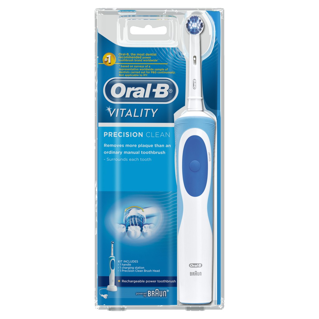 Bàn chải điện Oral-B Vitality Precision Clean loại bỏ thêm đến 100% mảng bám