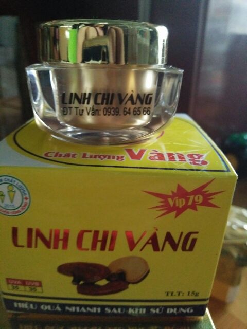 Kem Linh Chi Vàng sạch Mụn trắng da 15g