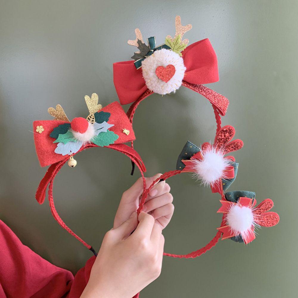 ANEMONE Băng Đô Cài Tóc Rửa Mặt Hình Giáng Sinh Dễ Thương Cho Nữ