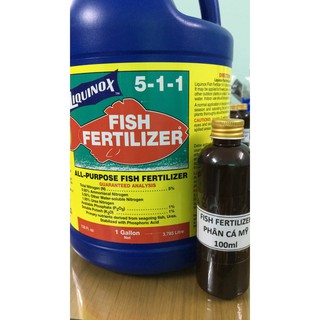 Phân cá Organic Liquid Fish hữu cơ nhập khẩu từ Mỹ chia lọ 100ml