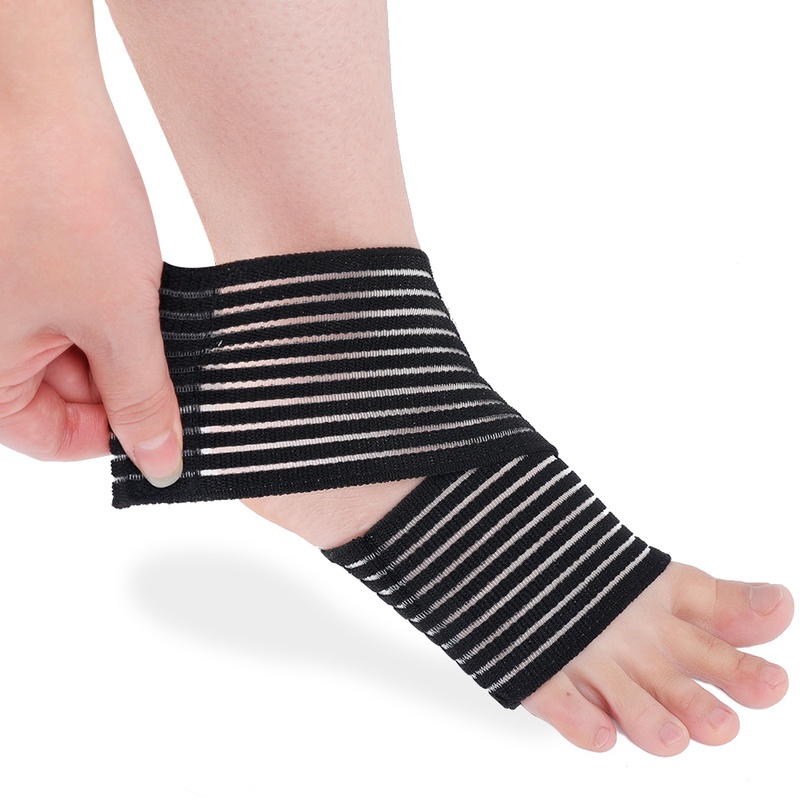 Đai Quấn Bảo Vệ Cổ Tay/ Mắt Cá Chân Bằng Cotton Co Giãn 4 Màu Cho Tập Thể Thao