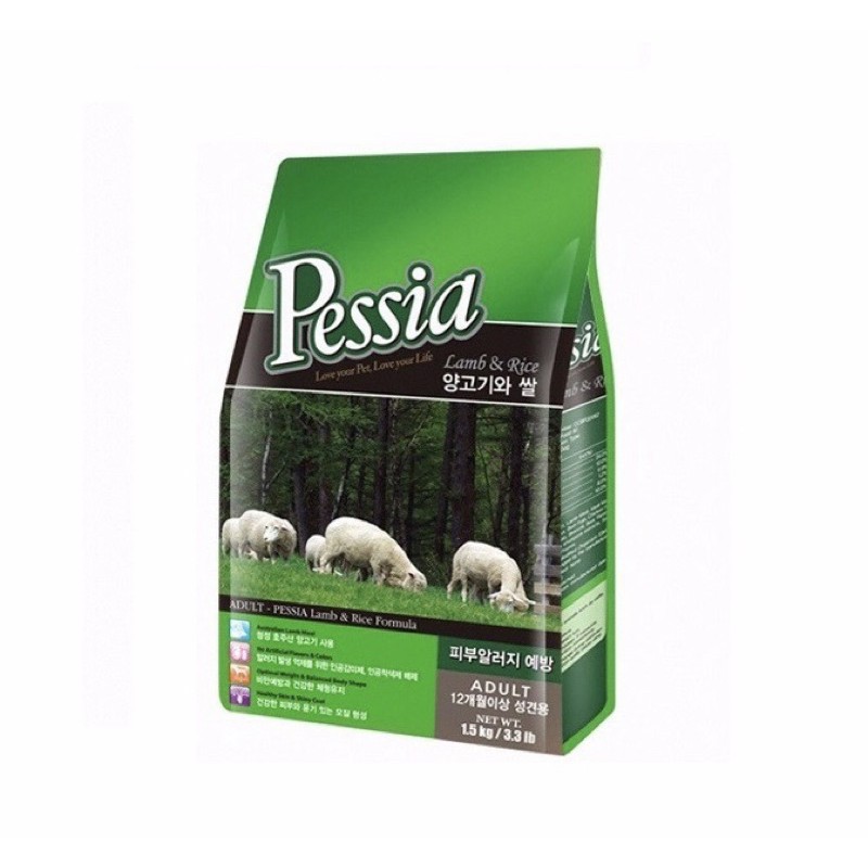 thức ăn cho chó lớn Pessia Adult Lamb rice 3kg(Mua 1 tặng 1)