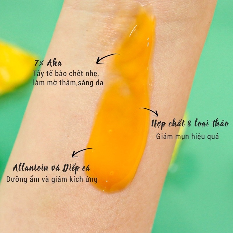 Gel dưỡng thể ngừa viêm lỗ chân lông và mụn cơ thể AHA 7% BareSoul Body Gel For Oily & Acne-Prone Skin Juicy 250gr