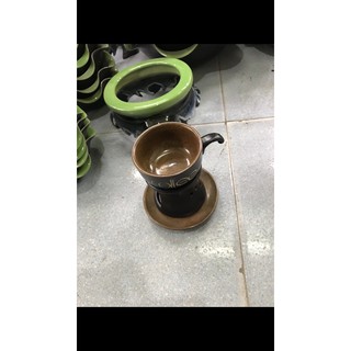 Combo 10 cốc cafe nóng + 10 chân bếp + 10 đĩa kê