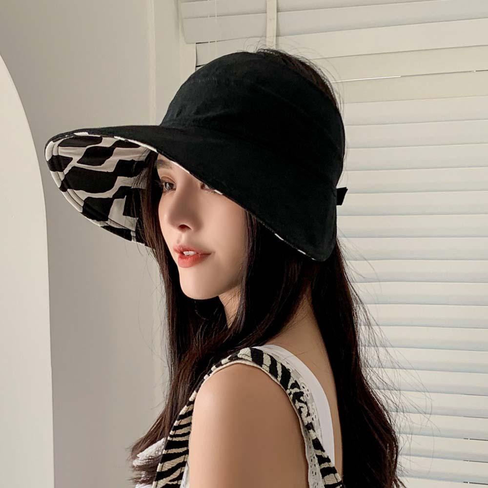 FORBETTER Mũ Rộng Vành Chống Tia Cực Tím Chất Liệu Cotton Thời Trang Đi Biển Mùa Hè Cho Nữ