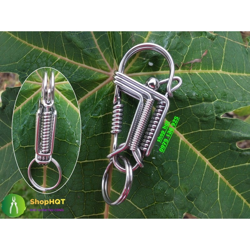 Móc khoá inox Trắng