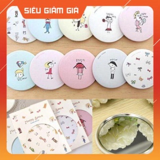 Gương mini cầm tay bỏ túi siêu cute