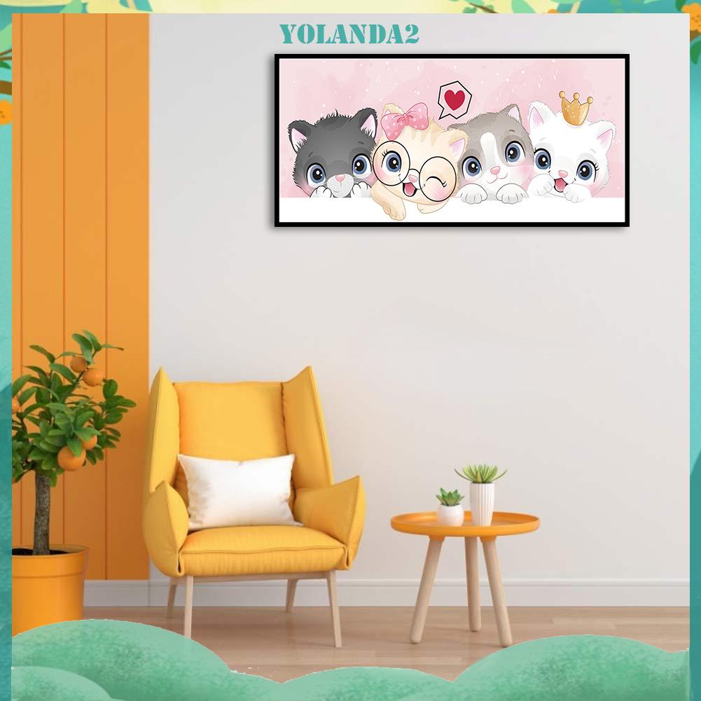 Tranh thêu chữ thập hình mèo con 11CT toàn bộ