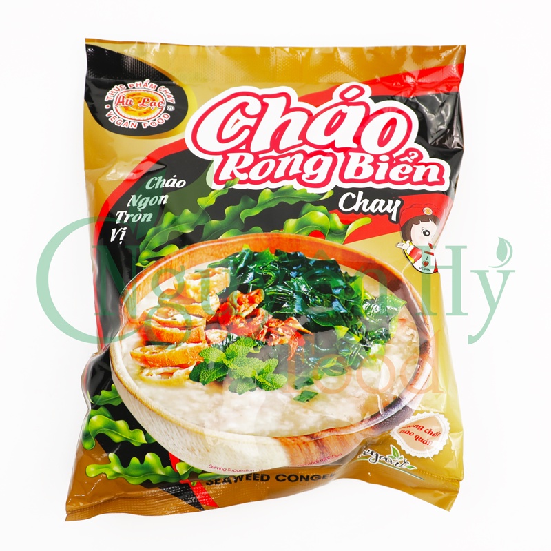 Cháo Chay Chà Bông Thịt Sợi Sườn Gà Bò Đậu Nành Đậu Đỏ Nấm Củ Cải Gạo Trắng Rong Biển Gạo Lứt Trắng Các Loại Âu Lạc 40g