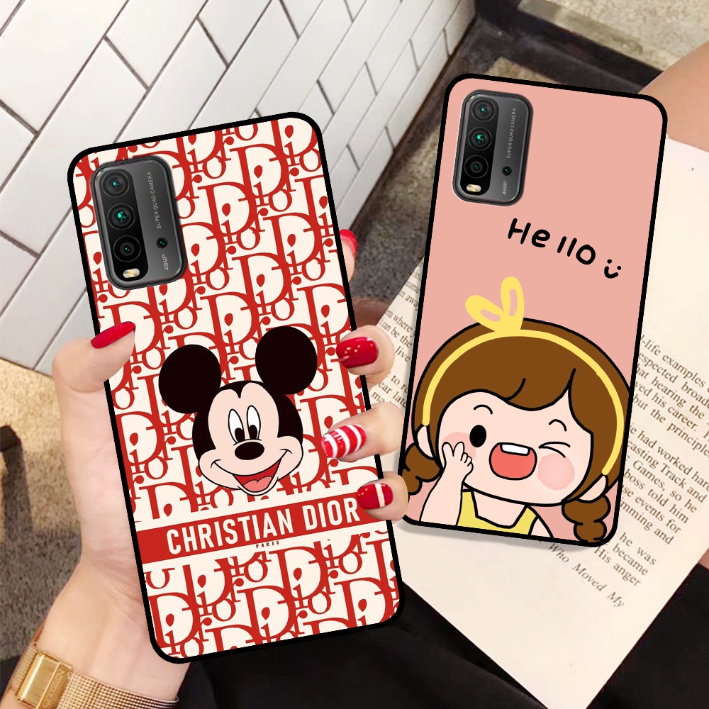 Ốp Xiaomi Redmi 9T - Poco M3 in hình mickey, hổ, kingtiger siêu rẻ T19 - T24