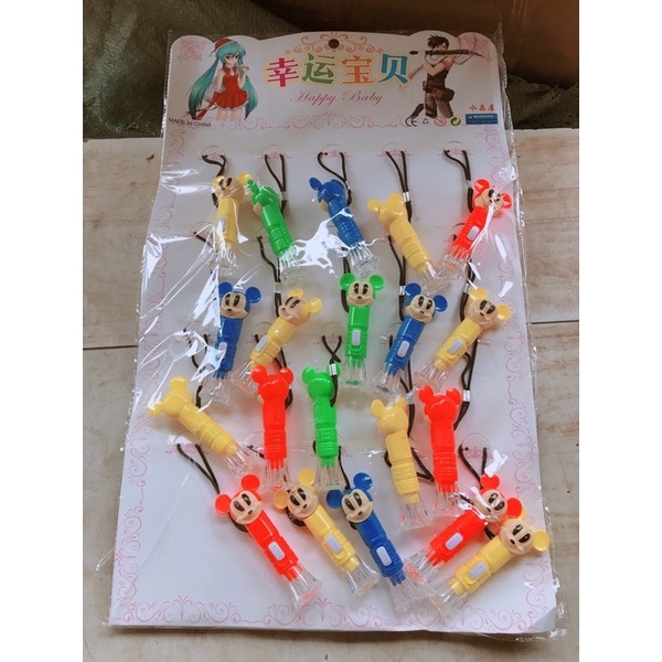 vỉ 20 chiếc đèn pin hình mickey
