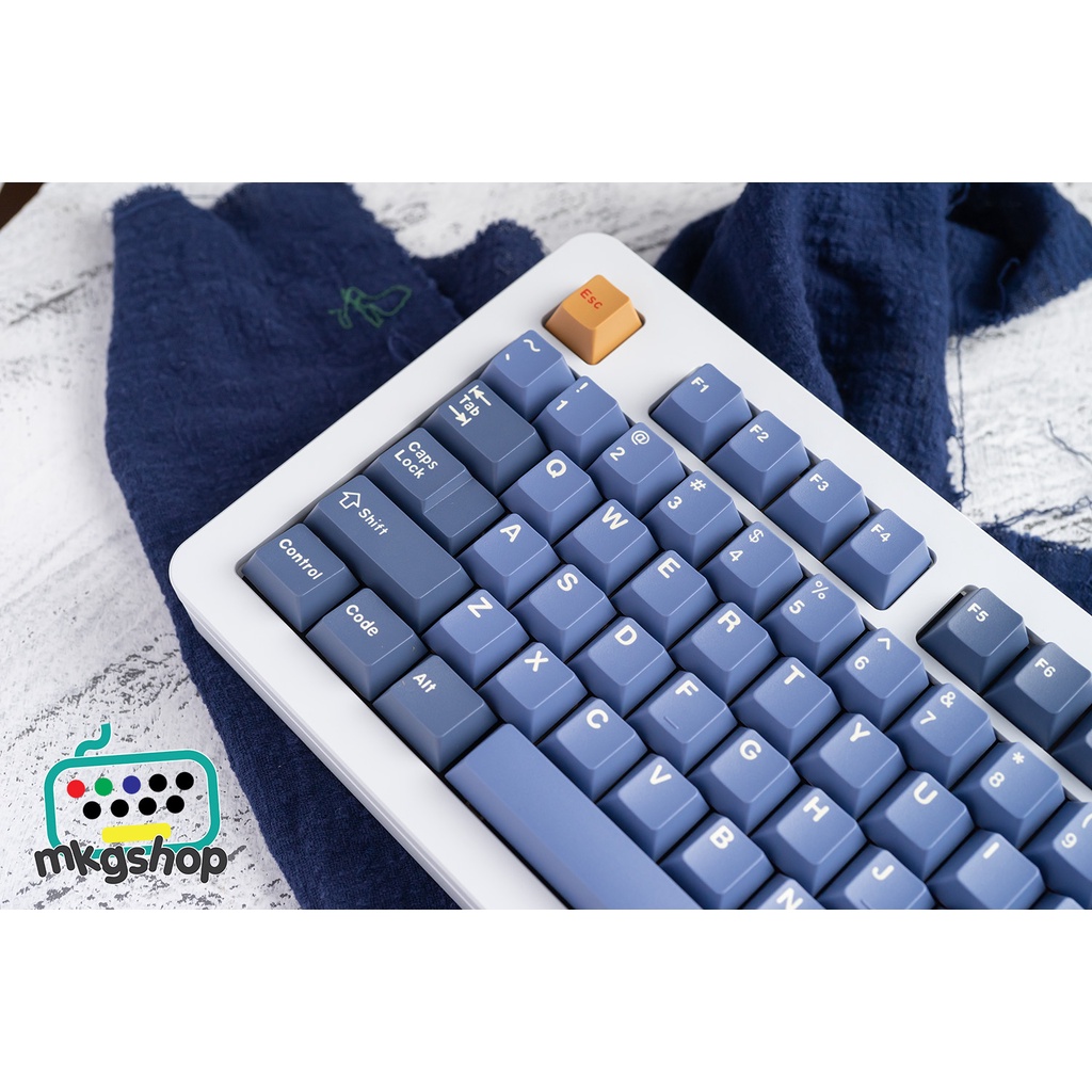 Keycap CMK Denim 173 nút doubleshot nút bàn phím cơ màu cực đẹp, cherry profile