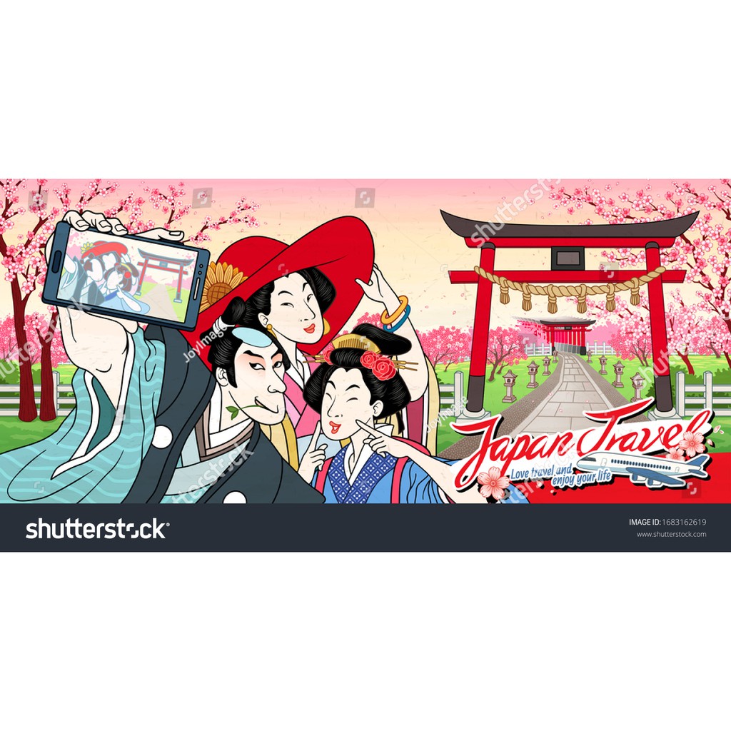 Tranh lụa 3d Quán ăn Phòng trà phong cách Nhật Bản QAPTNB-09