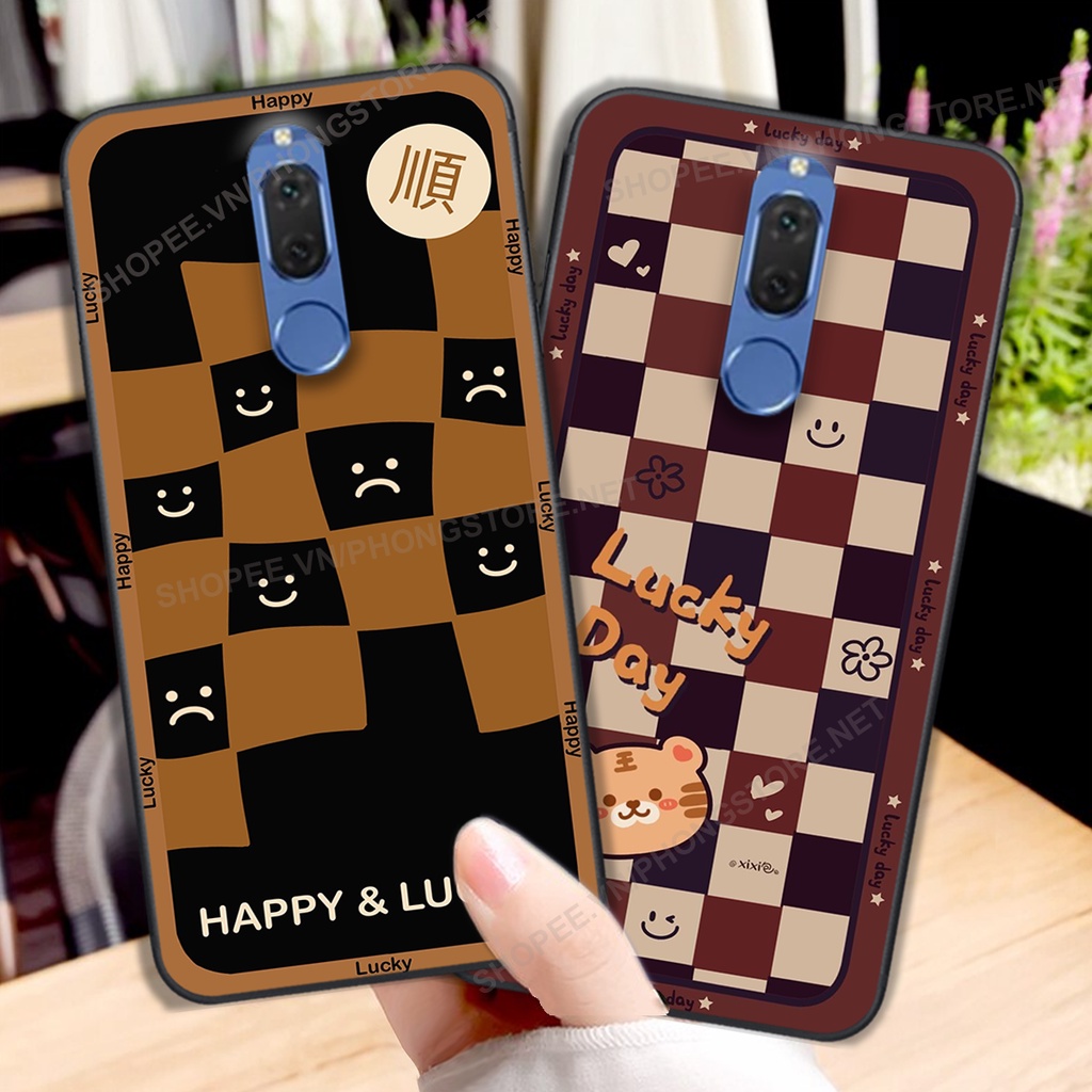 Ốp lưng Huawei Nova 2i in họa tiết caro,chú gấu cực đáng yêu / ốp gấu cute giá rẻ siêu bền