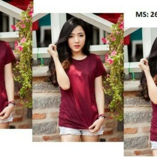 Áo thun trơn đỏ đô chất đẹp SN050ATT006