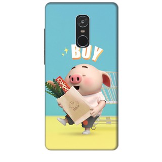 Ốp lưng nhựa cứng nhám dành cho samsung galaxy note 4 in hình heo biết tuốt