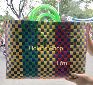 Giỏ nhựa đan tay BIG SIZE nhựa dày (kèm ảnh thật)