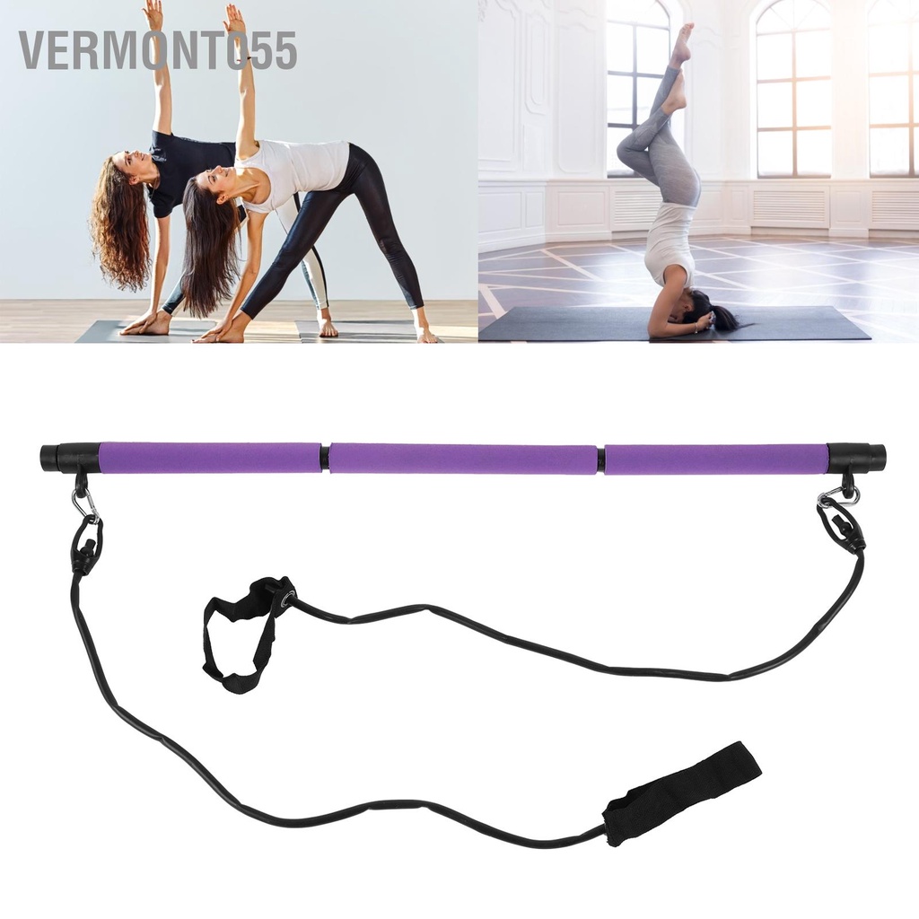 Vermont055 3 phần Pilates Bar Yoga Body Building Training Trang chủ Kéo Dây Thiết bị thể dục