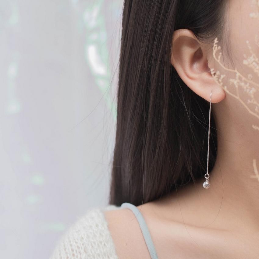 Bông tai mèo lục lạc Khuyên tai bạc nữ quà tặng xinh xắn dễ thương