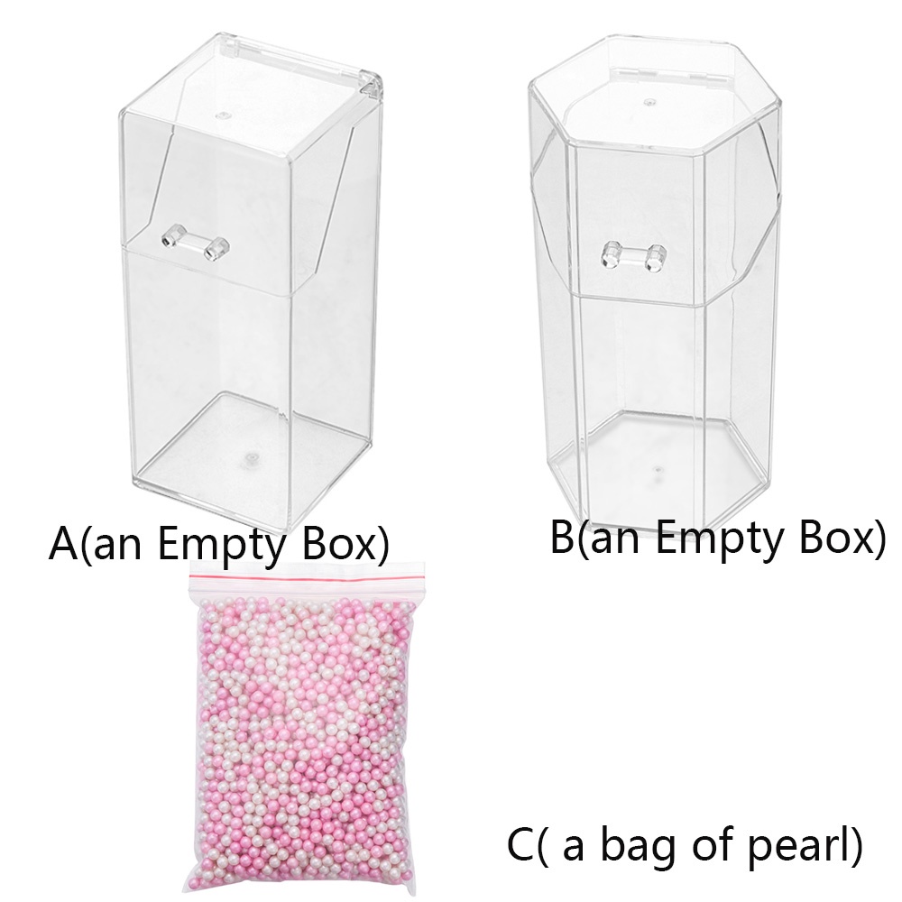 [Hàng mới về] Hộp đựng cọ trang điểm acrylic trong suốt có nắp đậy chống bụi bẩn/ Túi hạt ngọc trai 300g