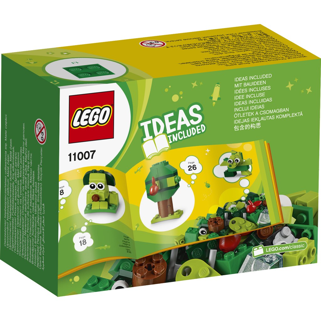 LEGO CLASSIC 11007 Hộp Lắp Ráp Sáng Tạo Xanh Lá ( 60 Chi tiết)