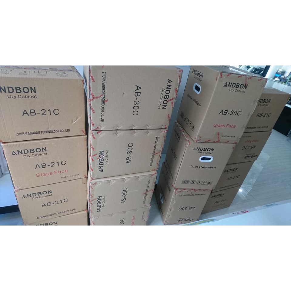 Tủ chống ẩm máy ảnh 20L- 50L nhập khẩu ANDBON, tủ hút ẩm chính hãng bảo hành 5 năm