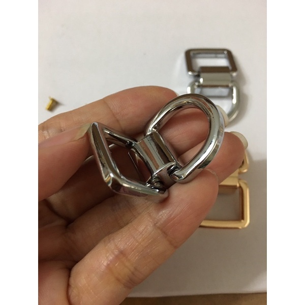 Phụ kiện túi xách: Khoen D vít, chân quai đôi