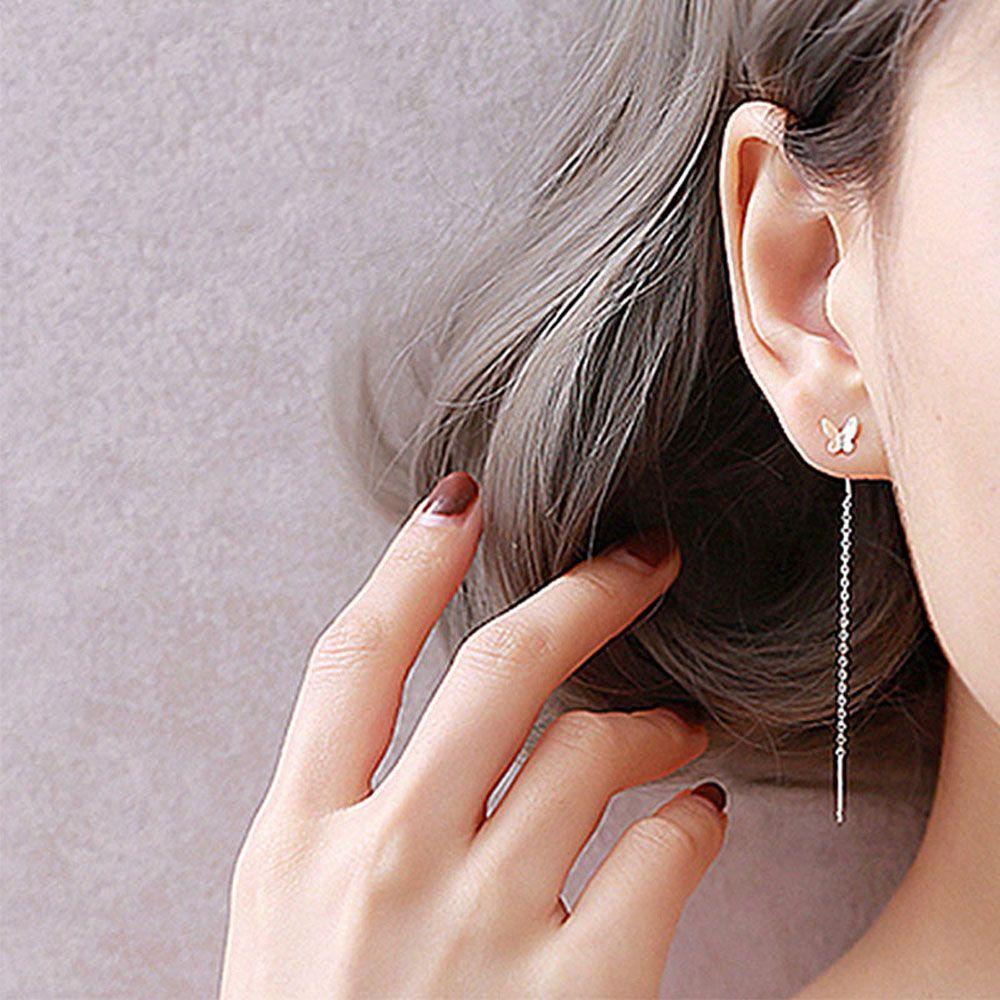 1 Cặp Khuyên Tai Dạng Hạt Tua Rua Dài Cho Nữ