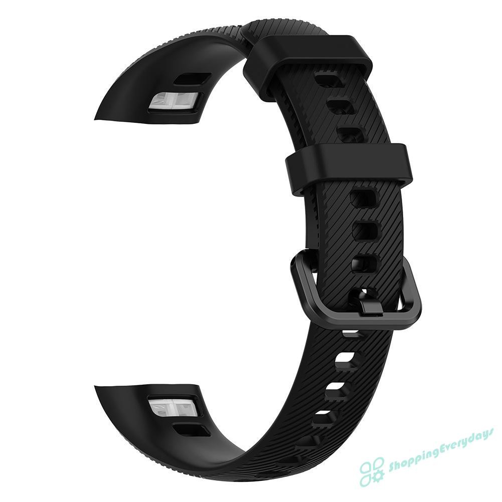 Dây đeo silicone có chốt kim loại cho Huawei Honor Band 5/4