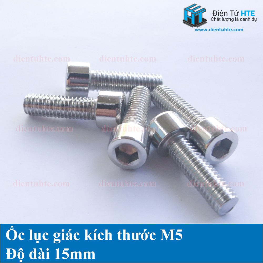 Ốc lục giác M5 kèm long đền, vênh, tán