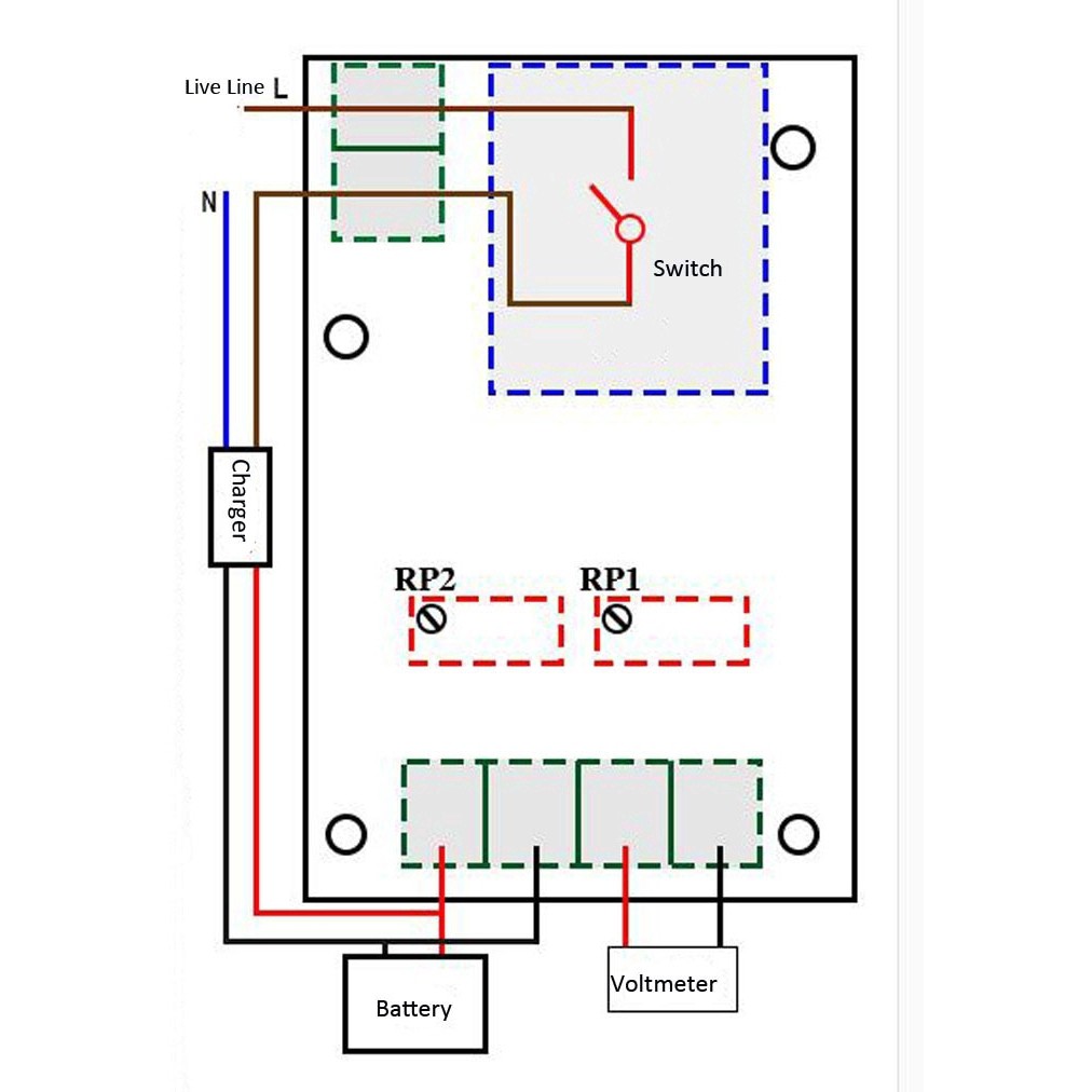 Mạch quản lý, tự động sạc Acquy 12V XH-M601 loại 1