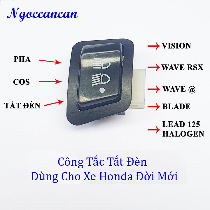 Công Tắc 3 Điểm Tắt Đèn – Pha - Cos Xe Honda Đời Mới