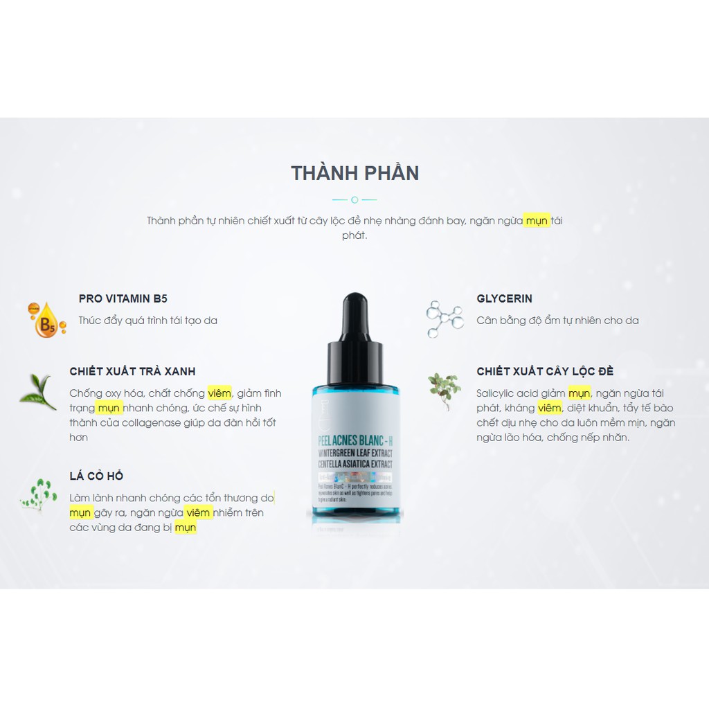 SERUM MỤN PEEL ACNES BLANC - H