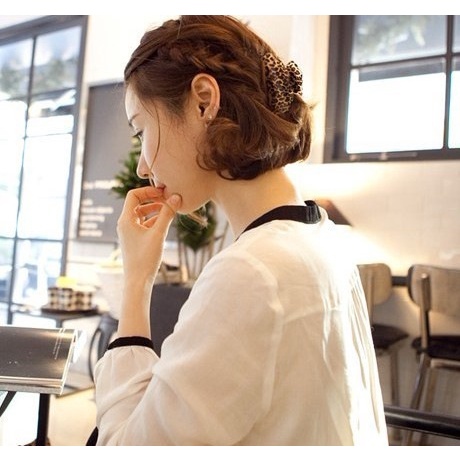 [6 mẫu] Kẹp tóc màu da báo acrylic kiểu hàn quốc (KT99)