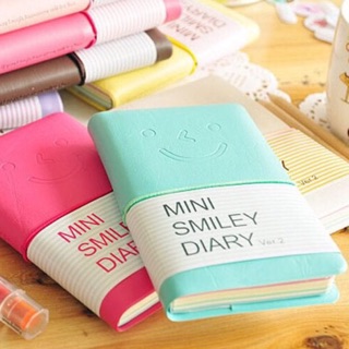 Sổ tay sổ Smile bìa da Pison, sổ ghi chú dễ thương 13*8cm - 1 cuốn