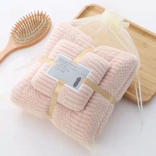 Set 2 Khăn Lông Cừu CHẤT ĐẸP Hàn Quốc (Khăn Tắm + Khăn Mặt)