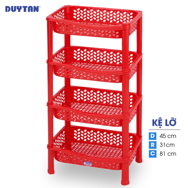 Kệ lỡ nhựa DUY TÂN 4 ngăn (45 x 31 x 81 cm) - 46939 - Giao màu ngẫu nhiên