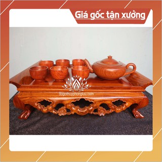 Combo khay trà ấm chén trà gỗ hương cao cấp sang trọng