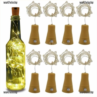 【wa47ebsby】Solar Energy Wine Bottle Lights LED Strings Copper Wire Home Party