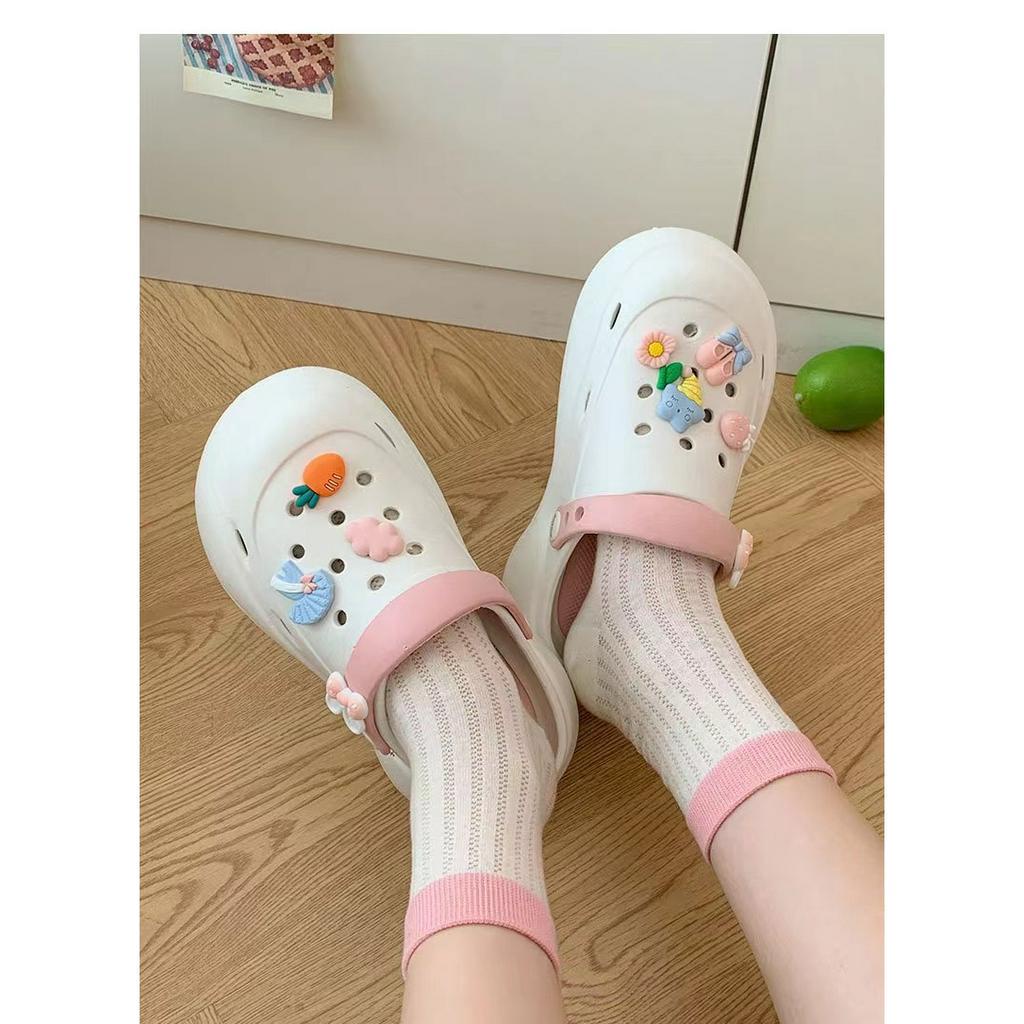 Dép Sục Đế Bánh Mì Mềm Chống Trượt / Thấm Nước Thời Trang Mùa Hè 2023 Cho Nữ