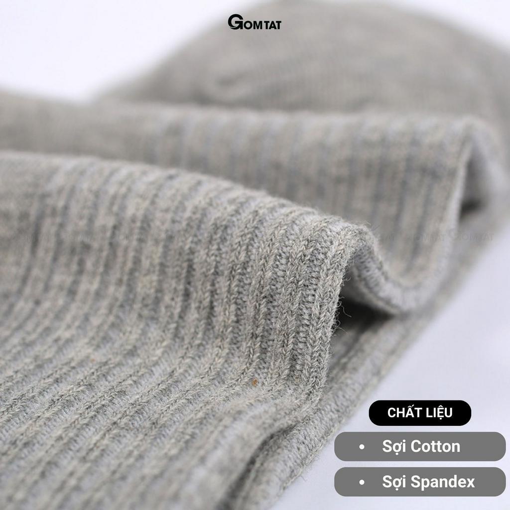 Tất nam cổ ngắn trơn màu cao cấp GOMTAT chất liệu cotton mềm mại, thoáng mát - NT2-FIVE-2005-1DOI