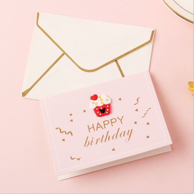 Thiệp sinh nhật, cảm ơn, lời chúc, tình yêu in hình sắc nét dễ thương chất liệu giấy cứng cáp cao cấp có phong bì đựng
