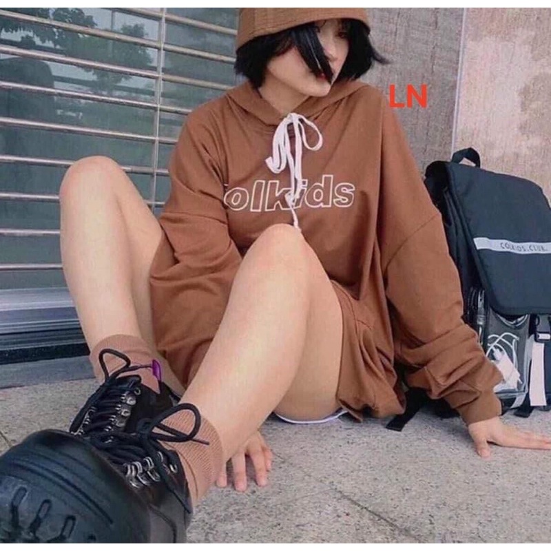 Áo hoodie nâu COL LN12