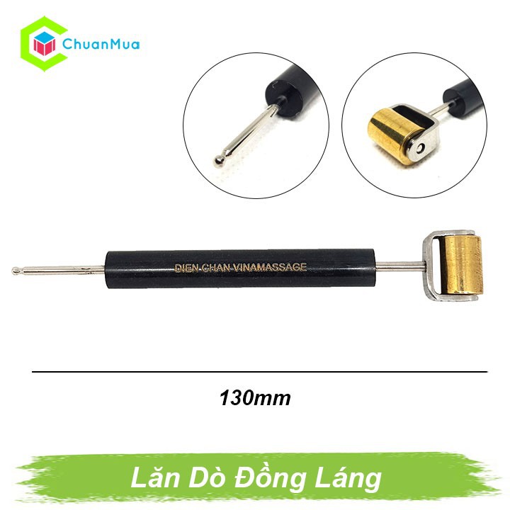 Cây Lăn Dò Đồng Láng Mát Xa - Dụng Cụ Diện Chẩn ( Phụ Kiện Masage Điện Chấn, Nhấn Lay Huyệt Mặt Cổ Tay Chân Toàn Thân )