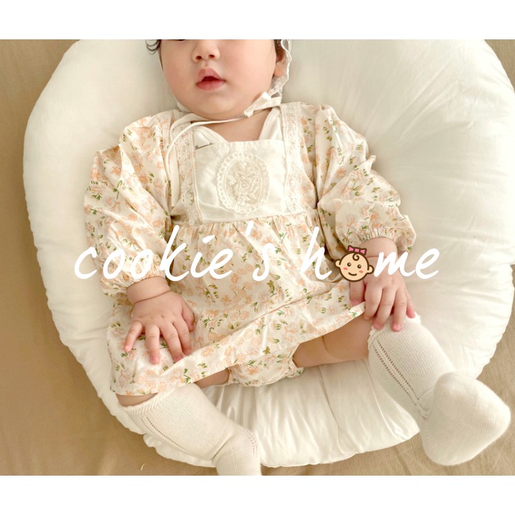 [Cookie'sHome x Royal Dress] Body cho bé gái sơ sinh coton phong cách Korea Hoàng gia mặc thôi nôi chụp hình studio