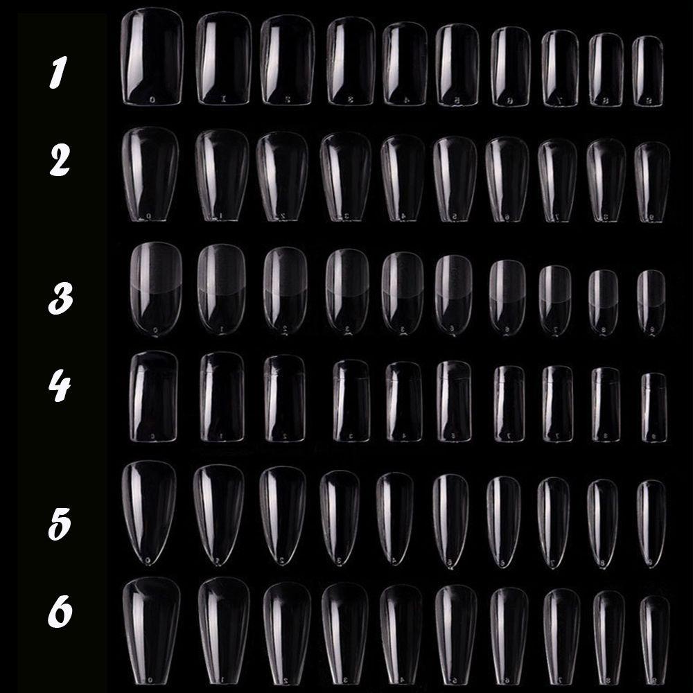 Hộp 100 Móng Tay Giả Trong Suốt Chuyên Nghiệp DIY