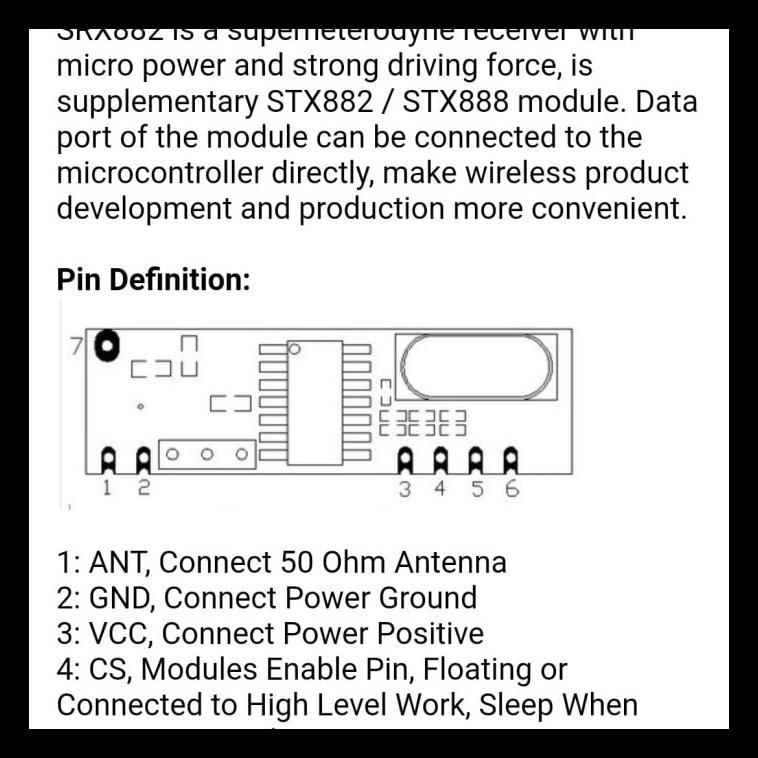 Mô Đun Truyền Dữ Liệu Không Dây 100m 433mhz Rf Stx882 Srx882 Arduino