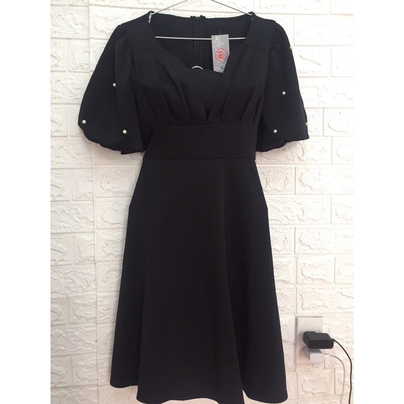 Đầm tiểu thư dáng xòe tay bồng đính ngọc size 50-72kg💕hàng y hình và video💕 | BigBuy360 - bigbuy360.vn