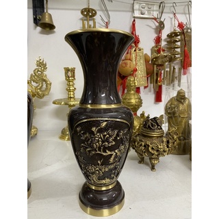 Lọ hoa bằng đồng nguyên chất, lục bình bằng đồng nguyên chất. 30, 35, 40cm.
